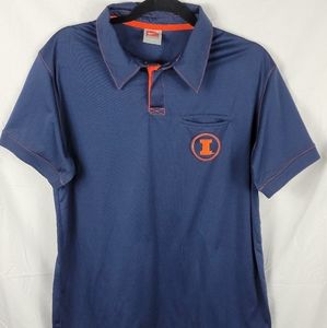 Illinois Fighting Illini nike polo shirt Size L